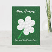 Godsonのゴルフはセントパトリックの日のシャムロックを遊ばします カード (正面)
