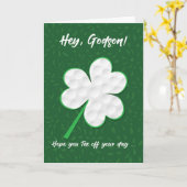 Godsonのゴルフはセントパトリックの日のシャムロックを遊ばします カード (黄色い花)