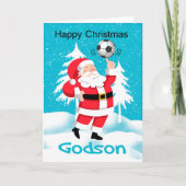 Godsonのサッカー/フットボールのクリスマスの挨拶状 シーズンカード (正面)
