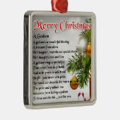 Godsonの詩-クリスマスのデザイン メタルオーナメント (右)