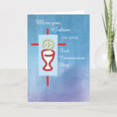 Godson、青い最初聖餐式 カード (正面)