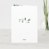 Godson Christening Church Greenery カード (裏面)