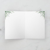 Godson Christening Church Greenery カード (内部)