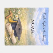 Godson Graduation Personalized Christian Gift フリースブランケット (正面(横))