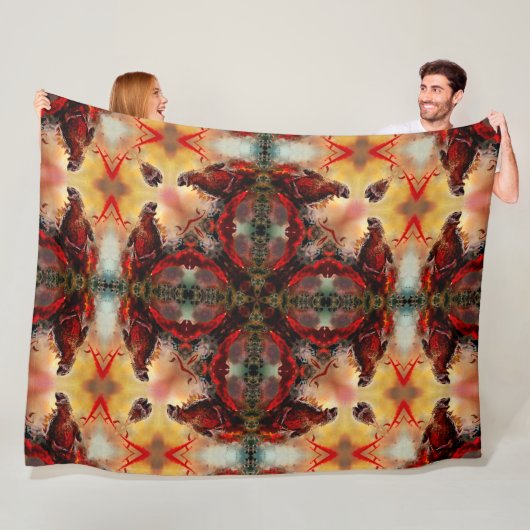 Godzillaのファンタジーの核曼荼羅 フリースブランケット (インサイチュ)