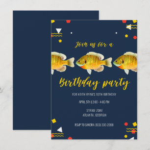 Goed Fishin' Boys Fishing Theme Brithday Party 招待状