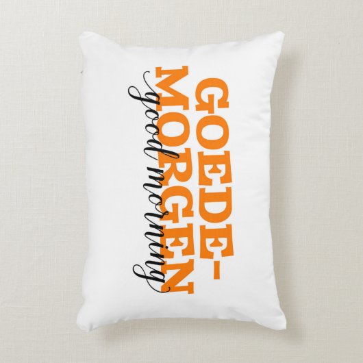 Goedemorgenのおはようのオランダの用語の単語 アクセントクッション (正面(垂直))