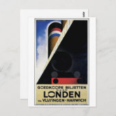 Goedkoope Biljetten – ヴィンテージ旅行広告 ポストカード (正面/裏面)