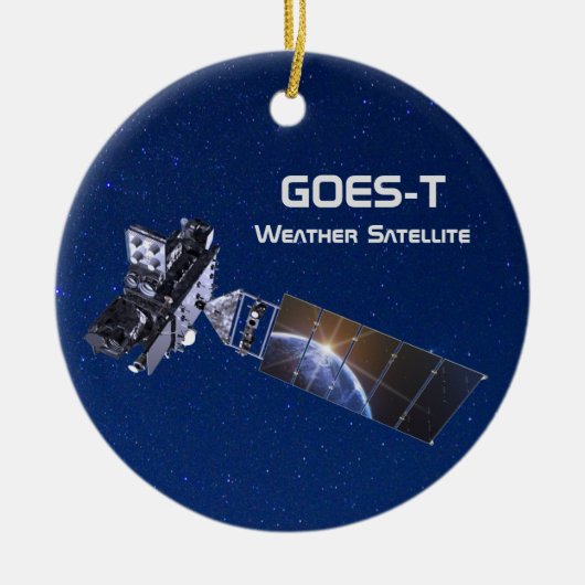 GOES-T気象衛星 セラミックオーナメント (正面)