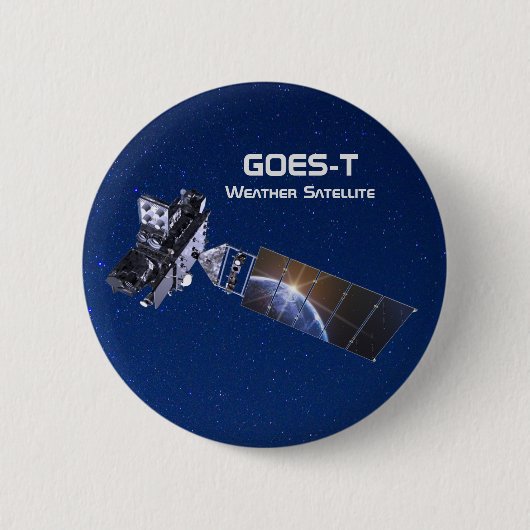 GOES-T気象衛星 缶バッジ (正面)