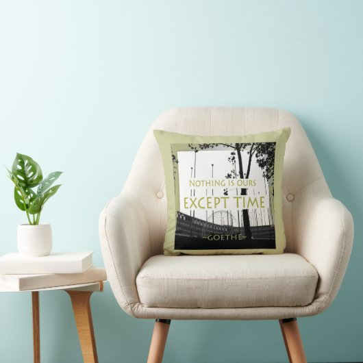 Goetheの引用文の枕 クッション (椅子)