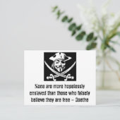 Goethe引用文と匿名の海賊 ポストカード (スタンド正面)