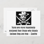 Goethe引用文と匿名の海賊 ポストカード (正面/裏面)