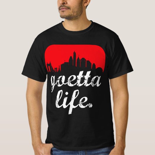 Goetta Life Cincinnati Skyline おもしろい Cincinnati Fo Tシャツ (正面)