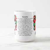 Goetz家族の紋章付き外衣 コーヒーマグカップ (中央)
