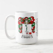 Goetz家族の紋章付き外衣 コーヒーマグカップ (左)