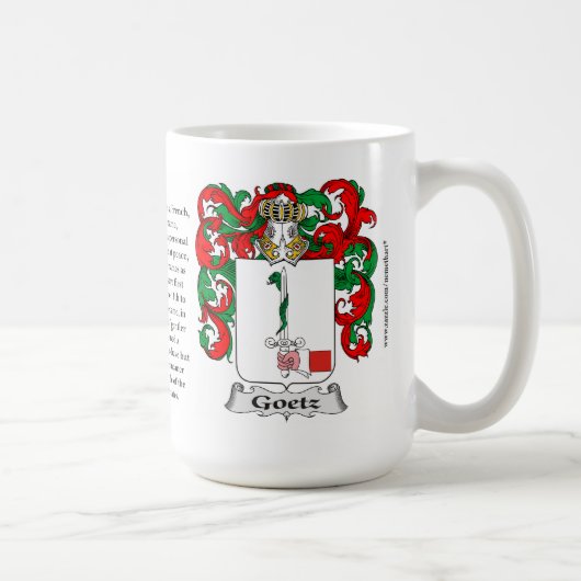 Goetz家族の紋章付き外衣 コーヒーマグカップ (右)