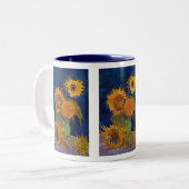 Gogh , 5 Sunflowers ツートーンマグカップ (正面左)