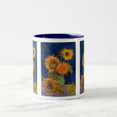 Gogh , 5 Sunflowers ツートーンマグカップ (中央)