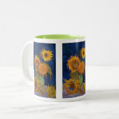 Gogh , 5 Sunflowers ツートーンマグカップ (正面左)