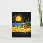 Gogh Outside Nature Lover Graphic Tee Funny Art Pu カード (正面)