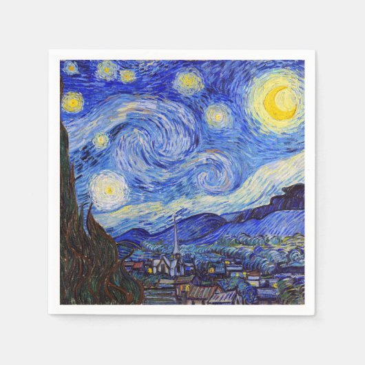 Gogh , “Starry Night” スタンダードカクテルナプキン (正面)