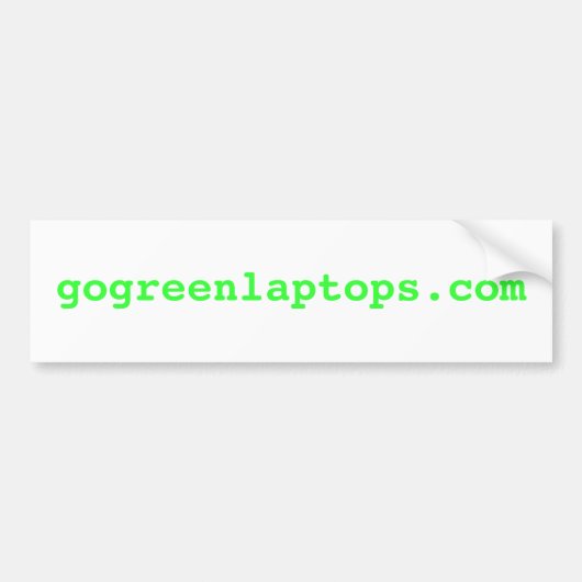 gogreenlaptops.com バンパーステッカー (正面)