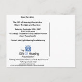 GOHF Gala日付を保存 案内ポストカード (裏面)