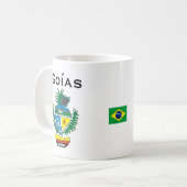 Goíasのブラジルの旗のマグ/Caneca de Goiass コーヒーマグカップ (正面左)