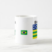 Goíasのブラジルの旗のマグ/Caneca de Goiass コーヒーマグカップ (中央)