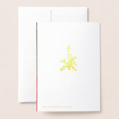 Goidフォイル写真クリスマスカード 箔カード (裏面封筒付き)