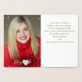 Goidフォイル写真クリスマスカード 箔カード (内部)