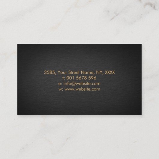 GoIdenインフィニティシンボル羽根 – ラインアートビジネス 名刺 (裏面)