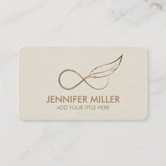 GoIden Infinity Symbol Feather - Line Art 名刺 (正面)