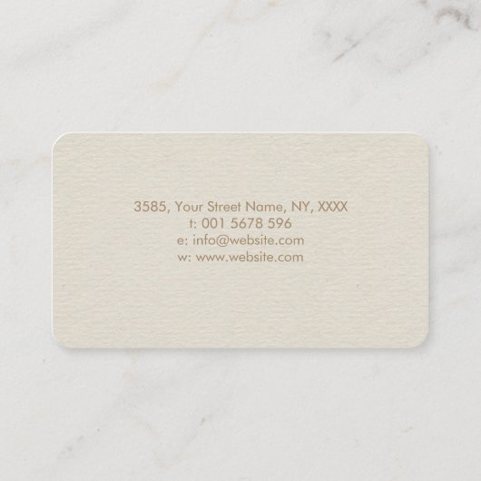 GoIden Infinity Symbol Feather - Line Art 名刺 (裏面)