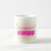 "Goin’ Back to Honolulu" レトロトロピカル 陶器マグ モーフィングマグカップ (中央)