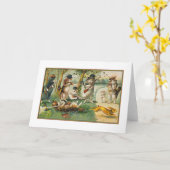 「Going狩り」ヴィンテージグリーティングカード カード (黄色い花)