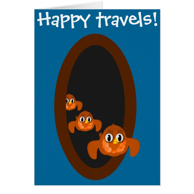 GOING遠くに card HAPPY TRAVELS blue (正面)