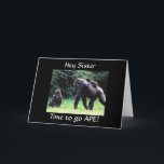 GOING APE "HAPPY 60誕生日姉妹"カード カード<br><div class="desc">こ間抜けの猿はHAPPY 60th誕生日を**SISTER**に向かっておもしろい言うためにここ感謝していこここストップの8つの店の一つで!!!</div>