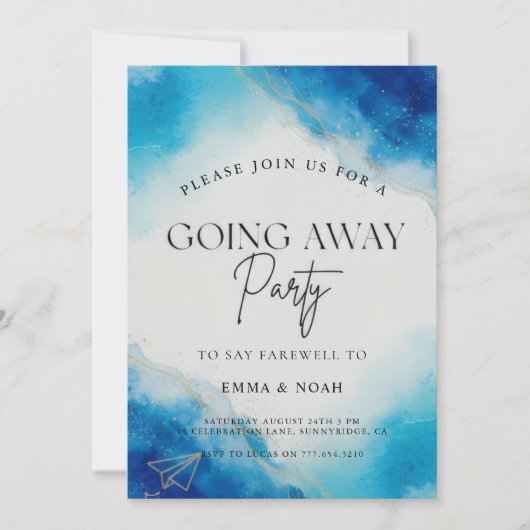 Going Away Party Invitation Printable Template 招待状 (正面)