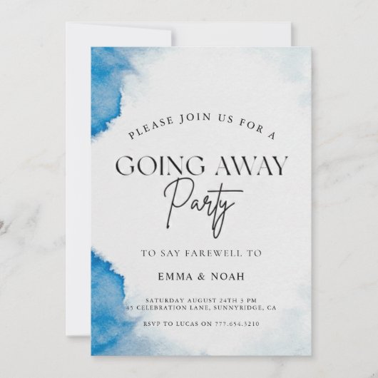 Going Away Party Invitation Printable Template 招待状 (正面)
