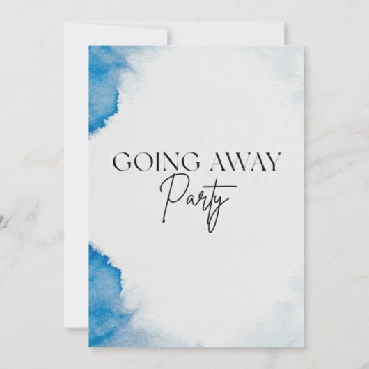 Going Away Party Invitation Printable Template 招待状 (裏面)