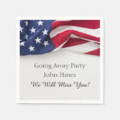 Going Away Party USA Flag Military Send Off スタンダードカクテルナプキン (正面)