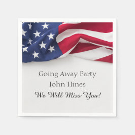 Going Away Party USA Flag Military Send Off スタンダードカクテルナプキン