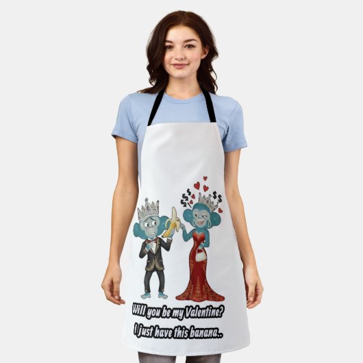 going banana's for you valentine collection エプロン (着用した状態)