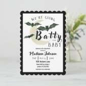 Going Batty For Baby October Baby Shower QR Code 招待状 (スタンド正面)