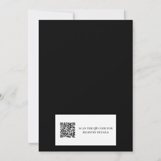 Going Batty For Baby October Baby Shower QR Code 招待状 (裏面)