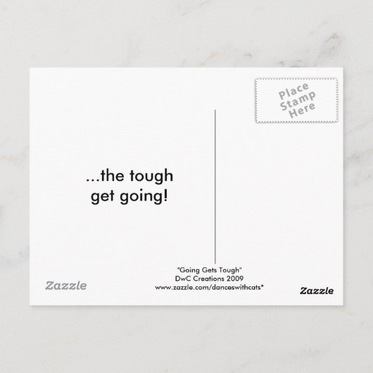 Going Gets Tackはがき ポストカード (裏面)