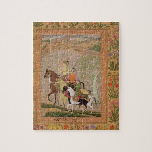 Going Hunting、c.1635 (paのグワッシュ3人の王子 ジグソーパズル (縦)