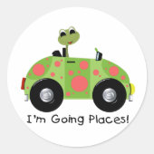 GOING PLACES FROG ラウンドシール (正面)